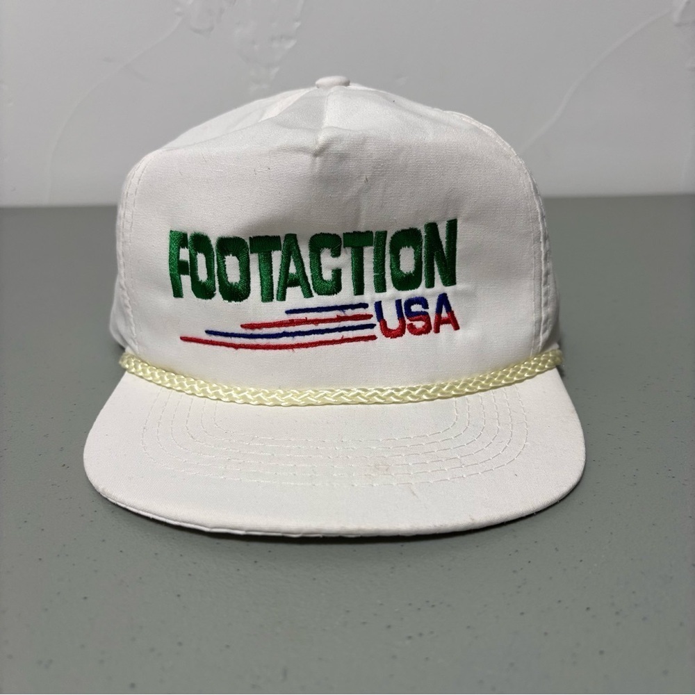 Footaction USA Vintage Trucker Hat Slider Closure White Rope Detail